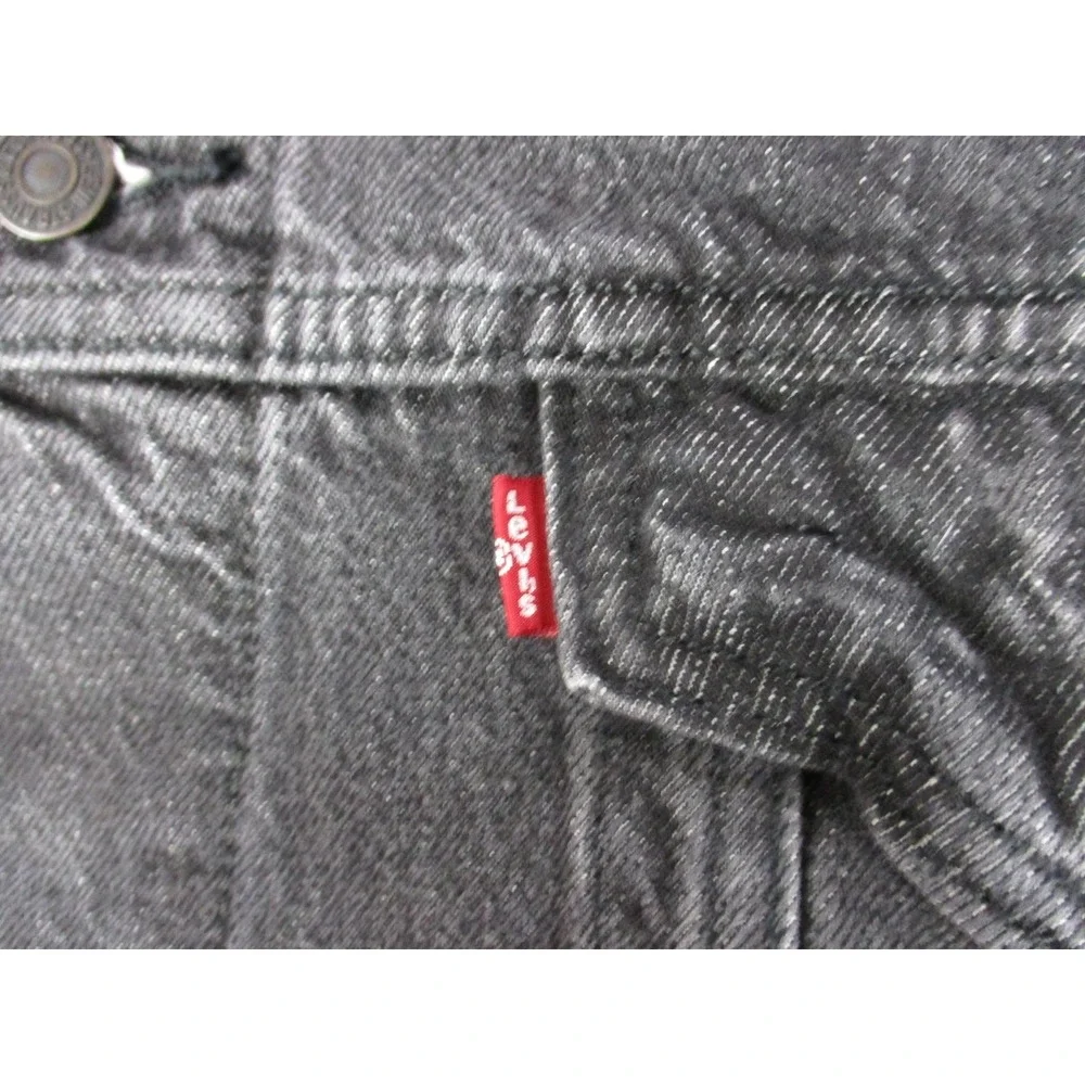 Levis Jacket Mens Extra Large Black Vintage Fit Denim Tyoe III Trucker Coat